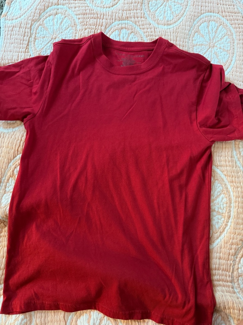 Tommy Hilfiger Boys Deep Red Crewneck Short Sleeve Tee